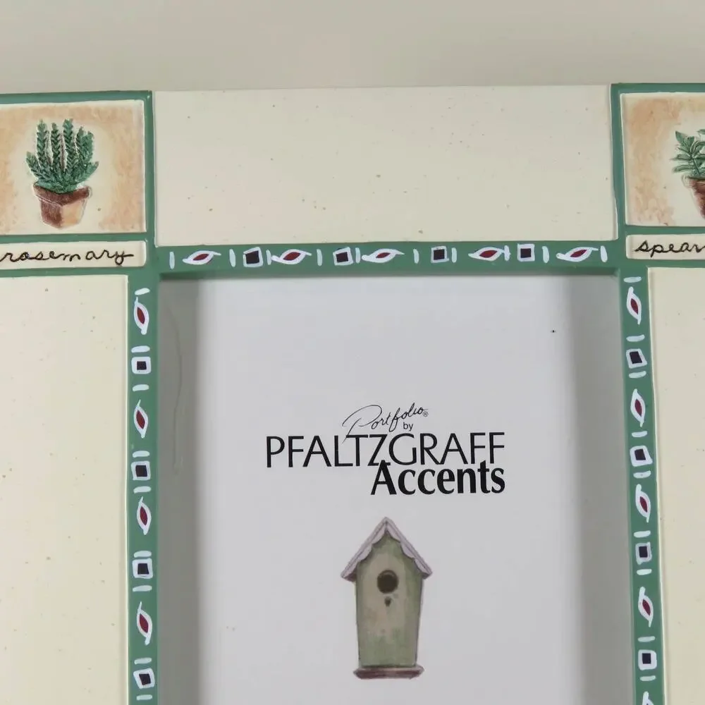Pfaltzgraff Accents Picture Frame 4x6 - Naturewood Herb Garden Nature Theme